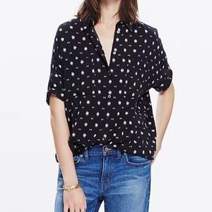 Madewell Boxy Courier Shirt in Orsa Print medium